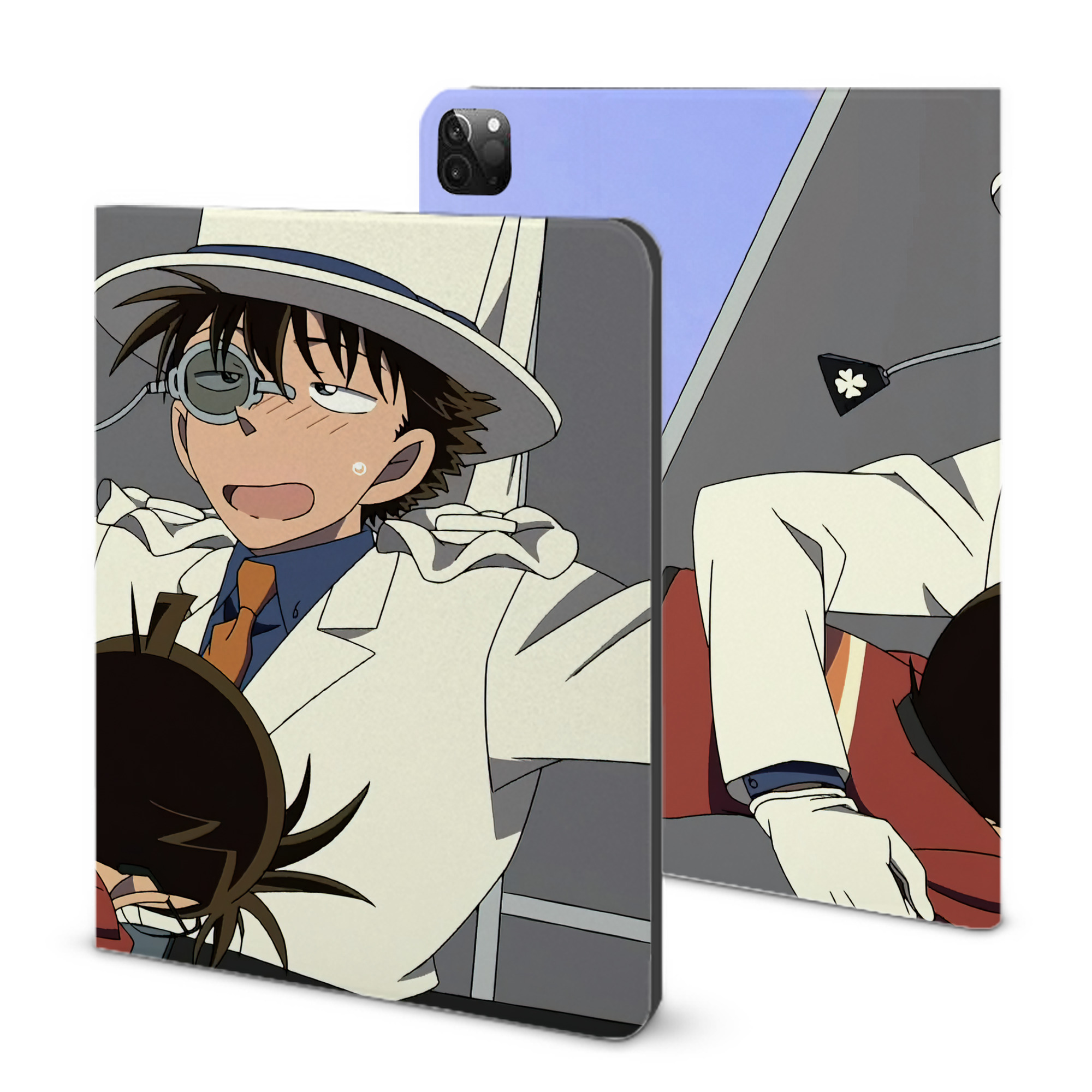 （画像用） 名探偵コナン Detective Conan IPadケース ペンホルダー付き ブックスタイルデザイン